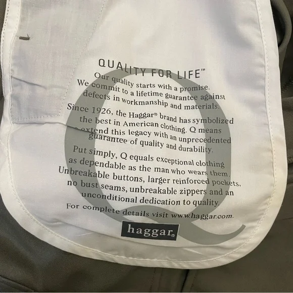 Haggar brand green plus size shorts 100% polyester flat front size 50 - Picture 4 of 6